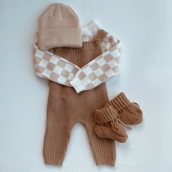 NWT Luna + Luca Chunky Knit Overalls 0-3 months - Picture 3 of 10